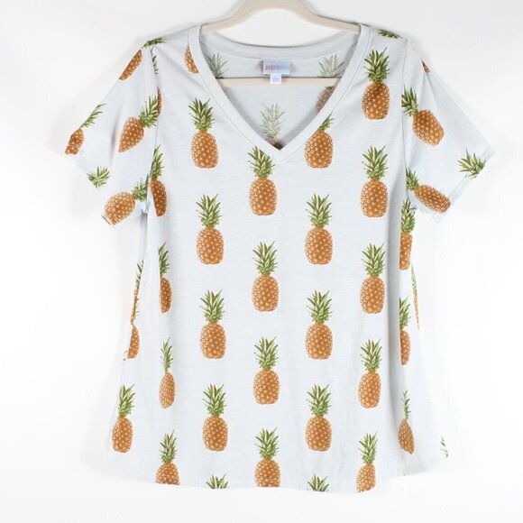 LuLaRoe Pineapple T-Shirt Size Large - Picture 1 of 6